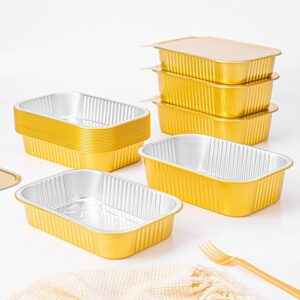 Factory Supply Disposable Aluminum Foil Pan Take Away Food Container with lid